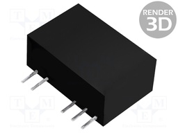 Converter: DC/DC; 2W; Uin: 4.5÷5.5V; Uout: 3.3VDC; Iout: 606mA; SIP