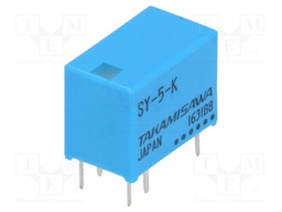 Relay: electromagnetic; SPDT; Ucoil: 5VDC; 0.5A/120VAC; 1A/24VDC