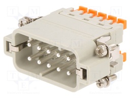 Connector: HDC; male; CSAH; PIN: 10; 10+PE; size 49.16; 16A; 250V