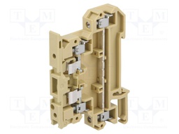Splice terminal: rail; 4mm2; ways: 2; terminals: 4; beige; Width: 8mm