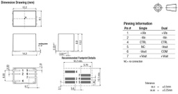 Converter: DC/DC; 1W; Uin: 18÷75V; Uout: 3.3VDC; Iout: 300mA; SMD