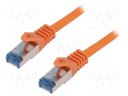 Patch cord; S/FTP; 6a; stranded; Cu; LSZH; orange; 2m; 26AWG