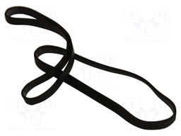 Rubber bands; ESD; Dim.(a x b x c): 76x3.2mm; D: 0.8mm; black; <1MΩ