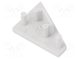 Cap for LED profiles; grey; ABS; Application: CORNER10; V: GEN2