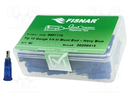 Needle: steel; 0.25"; Size: 12; straight; 2.27mm; Body: black-blue