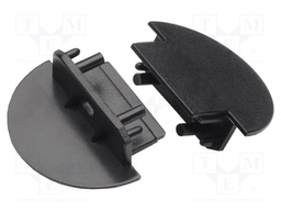 Cap for LED profiles; black; ABS; Application: GROOVE14