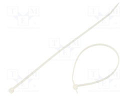 Cable tie; L: 203mm; W: 2.5mm; polyamide; 80N; natural; Ømax: 51mm