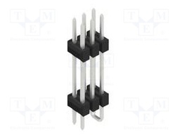 Connector: pin strips; pin header; male; PIN: 6; 2.54mm; SMT; 2x3