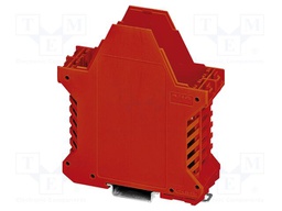 Enclosure base; with FE contact; red; UL94V-0; ME 35; X: 107.3mm
