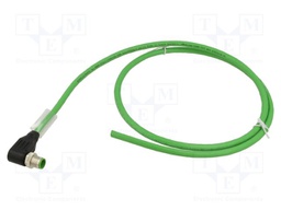 Cable: for sensors/automation; M12; angled; 1m; plug; 7000; PUR