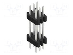 Connector: pin strips; pin header; male; PIN: 6; 1.27mm; THT; 2x3