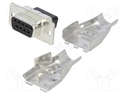 D-Sub; PIN: 9; female; Type: shielded,w/o contacts; Series: HDP-20