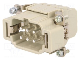 Connector: rectangular; male; Han ESS; PIN: 6; 6+PE; size 6B; 16A