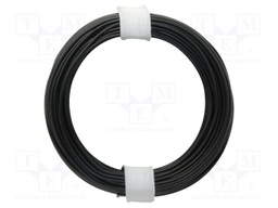 Wire; stranded; Cu; 1x0,14mm2; PVC; black; 60V; -10÷85°C; 10m