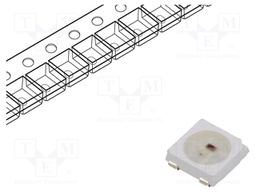 Programmable LED; SMD; 5050,PLCC4; RGB; 5x5x1.57mm; 3.7÷5.3V; 2kHz