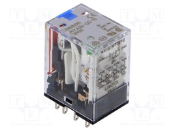 Relay: electromagnetic; 4PDT; Ucoil: 12VDC; Icontacts max: 6A; MY4