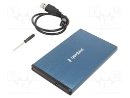 Hard discs housing: 2,5"; stores 1x HDD 2,5"; USB 3.0; navy blue