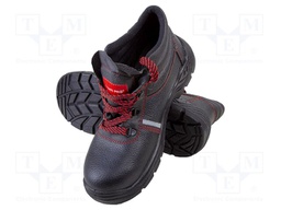 Boots; Size: 50; black; leather; slip; with metal toecap