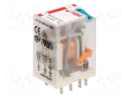 Relay: electromagnetic; DPDT; Ucoil: 220VDC; 12A/250VAC; 12A/24VDC