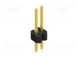 Connector: pin strips; pin header; male; PIN: 2; 1.27mm; THT; 1x2