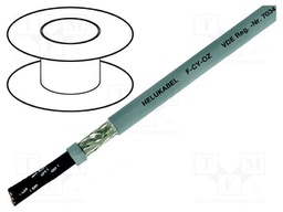 Wire; F-CY-OZ; 2x1mm2; tinned copper braid; PVC; grey; 300/500V