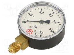 Manometer; 0÷0.6bar; 63mm; non-aggressive liquids,inert gases