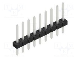Connector: pin strips; pin header; male; PIN: 9; 2mm; THT; 1x9; 100V