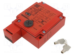 Safety switch: bolting; XCSE; NC + NO; IP67; metal; red; 24VDC; 2kN