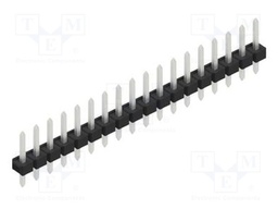 Connector: pin strips; pin header; male; PIN: 18; 2.54mm; THT; 1x18