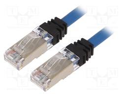 Patch cord; S/FTP,TX6A™ 10Gig; 6a; stranded; Cu; LSZH; blue; Len: 3m
