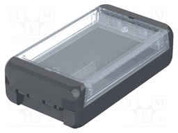 Enclosure: multipurpose; X: 80mm; Y: 151mm; Z: 40mm; BOCUBE; graphite