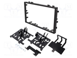 Radio mounting frame; Acura,Honda,Isuzu; 2 DIN; black