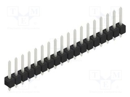 Connector: pin strips; pin header; male; PIN: 18; 2.54mm; THT; 1x18