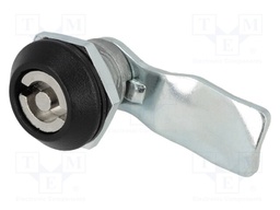 Lock; zinc and aluminium alloy; 21mm; black finish