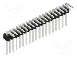 Connector: pin strips; pin header; male; PIN: 19; 1.27mm; THT; 1x19