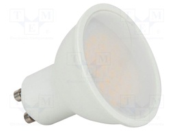 LED lamp; white cold; GU10; 220÷240VAC; 400lm; P: 4.5W; 110°; 6000K