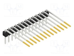 Connector: pin strips; pin header; male; PIN: 13; 2.54mm; THT; 1x13