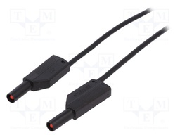 Test lead; PVC; 2m; black; 32A; Type: with 4mm axial socket