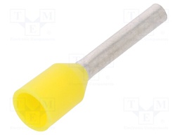 Bootlace ferrule; insulated; copper; 1mm2; 10mm; tinned; crimped