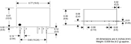 Converter: DC/DC; 2W; Uin: 13.5÷16.5V; Uout: 12VDC; Uout2: -12VDC