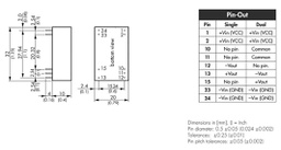 Converter: DC/DC; 2W; Uin: 4.5÷5.5V; 5VDC; Iout: 400mA; DIP24; 12.4g