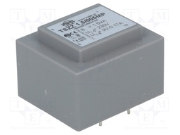 Transformer: encapsulated; 1.5VA; 230VAC; 9V; 0.13A; Mounting: PCB