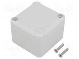 Enclosure: multipurpose; X: 49mm; Y: 51mm; Z: 36mm; ABS; grey; gasket