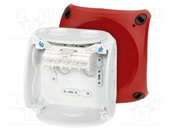 Enclosure: junction box; IP66; with membrane cable glands; red