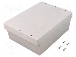 Enclosure: multipurpose; X: 144mm; Y: 198mm; Z: 73mm; ABS; grey; IP65