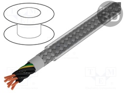 Wire; Pro-Met; 7G1,5mm2; tinned copper braid; PVC; transparent