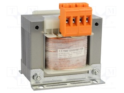 Transformer: mains; 120VA; 230VAC; 12V; Leads: terminal block; IP00