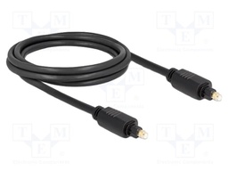 Cable; Toslink plug,both sides; 2m; Plating: gold-plated; black