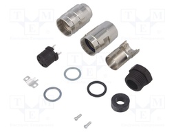 Connector: M16; female; for cable; IP65,IP67; plug; soldering; 300V