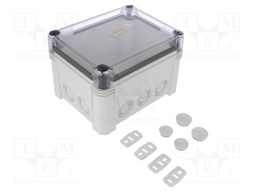 Enclosure: junction box; X: 151mm; Y: 191mm; Z: 126mm; polycarbonate